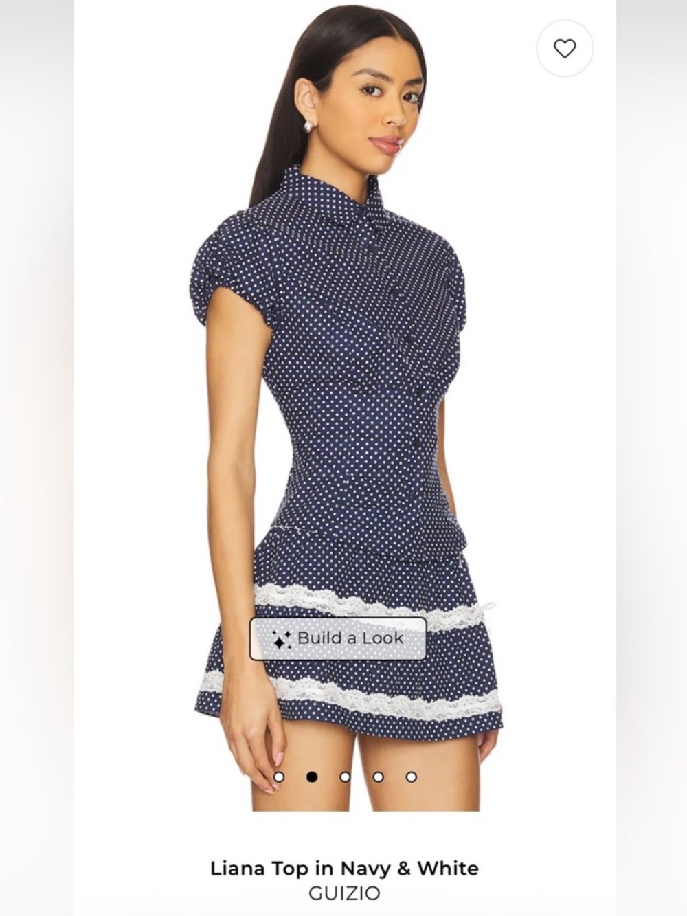 Guizio Liana Polka Dot Button-Up Blouse